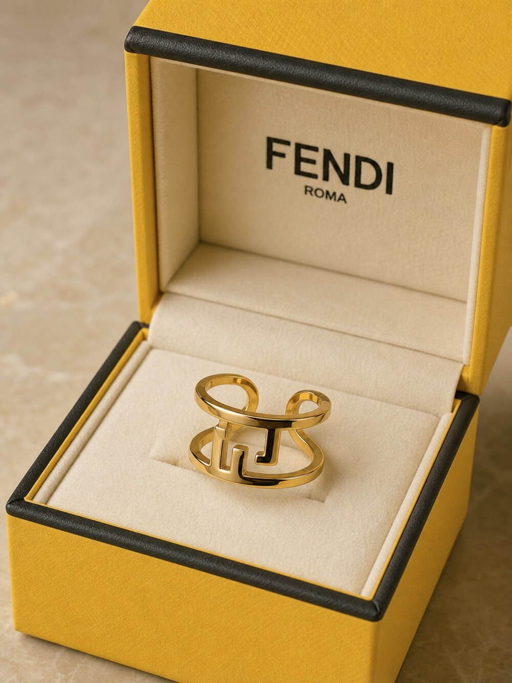 Fendi Modern Designer Ring Style 4 | New with Box